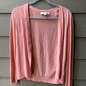 LOFT Light Pink Cardigan